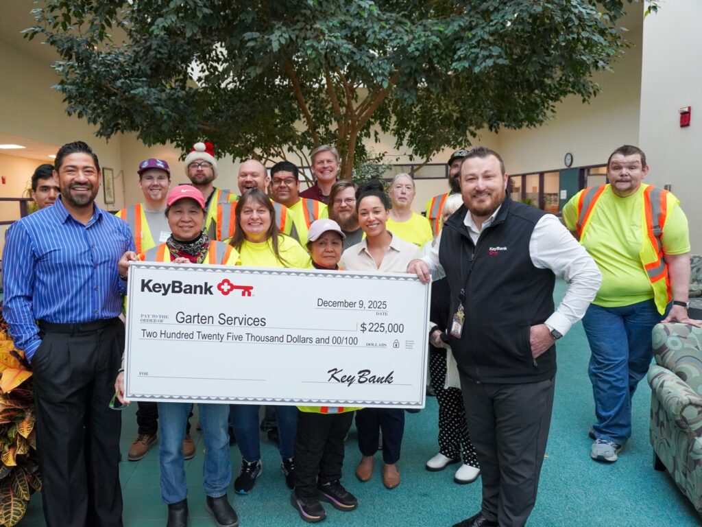 KeyBank awarding Garten Supported Employment with a $225,000 grant. 