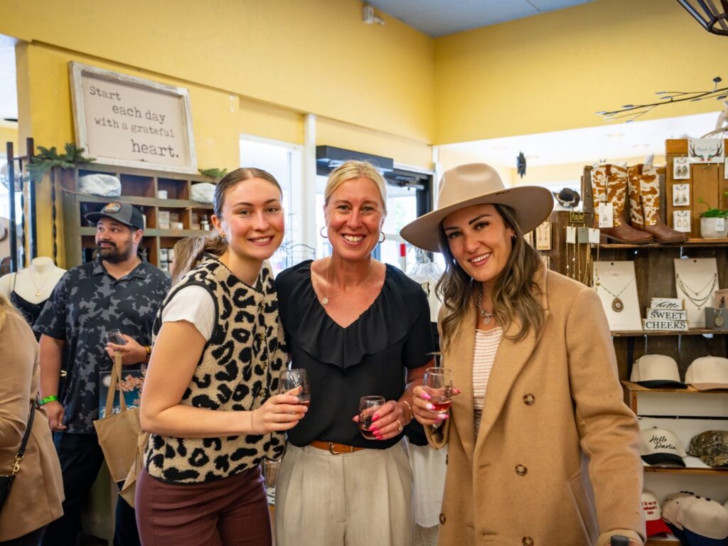 Citizens of Salem, Oregon enoying some wine during Sip & Stroll. 