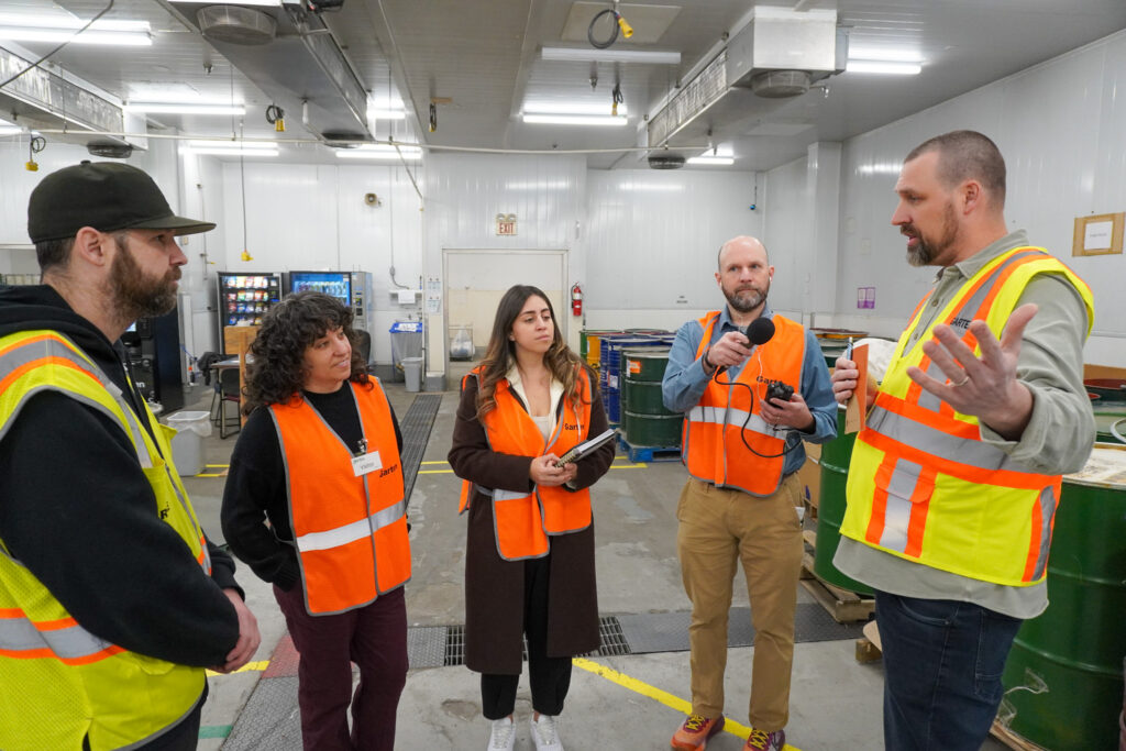 DEQ get's a tour of Garten's Electronics Recycling.
